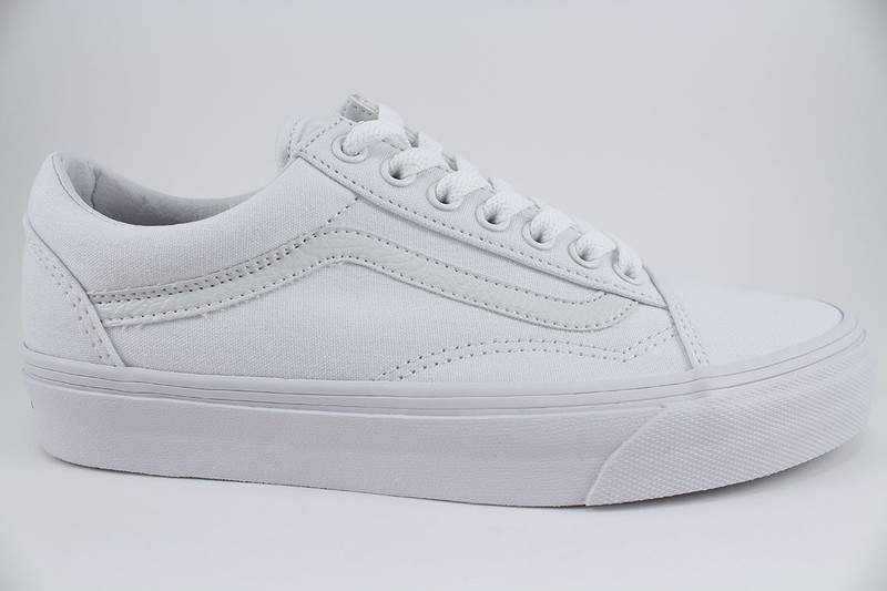 vans old skool true white mens